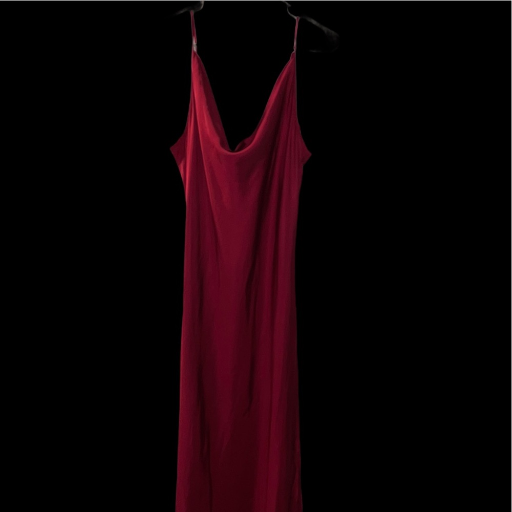 Red Silk 7 For All Mankind gown. Originally $240